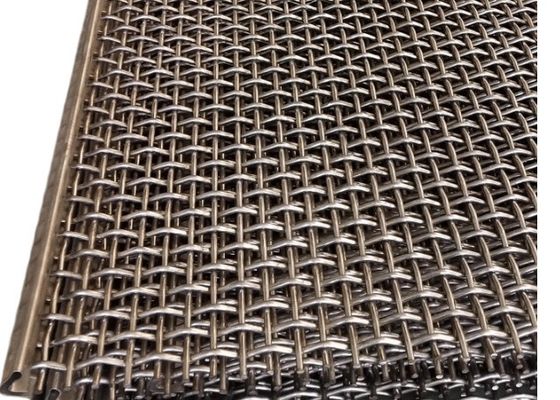304 Mesh Crimped Stainless Steel Wire Mesh Untuk Pertambangan Vibrating Swing Screen Mesh