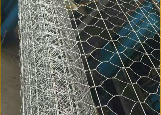 1 X 1 X 1 Meter Kotak Gabion Galvanis / Wire Mesh Gabion Heksagonal 50 X 50 Mm
