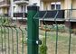 Taman Perimeter Keamanan 0.4mm Curved Metal Fence 3d Wire Mesh Peach Shape Post