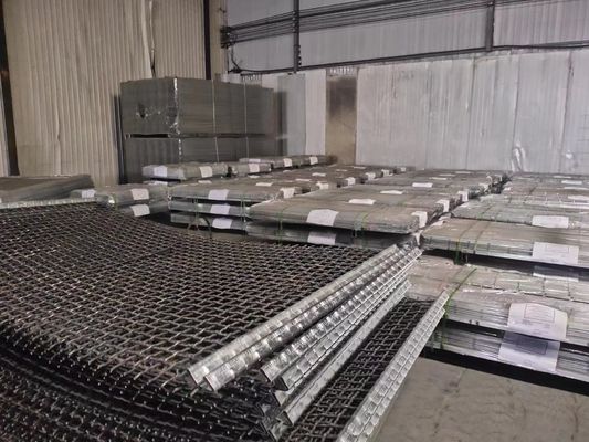 0,7 - 20mm Gi Wire Mesh Berkerut 45# Baja Karbon Sedang