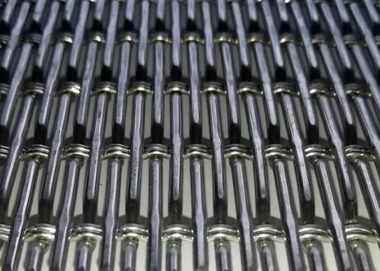 Sgs Ss304 Arsitektur Woven Wire Mesh In Rolls Antique Brass Plated