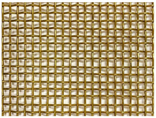 Dekorasi logam crimped stainless steel flat wire screen mesh untuk lemari furnitur