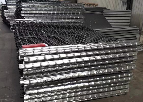 Iron Wire Woven Mesh Screen Tinggi Mangan Untuk Crusher
