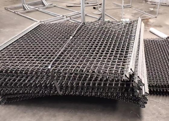 Iron Wire Woven Mesh Screen Tinggi Mangan Untuk Crusher