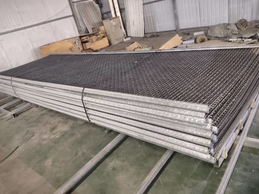 Iron Wire Woven Mesh Screen Tinggi Mangan Untuk Crusher