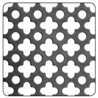 6 mm tebal Full Leaf Clover Pattern Perforated Metal Sheets