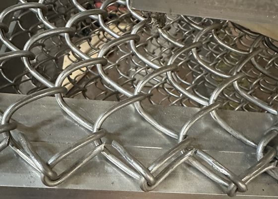 Baja tahan karat 316L Chain Link Pagar Kain Perbatasan Tembok Baja Galvanis