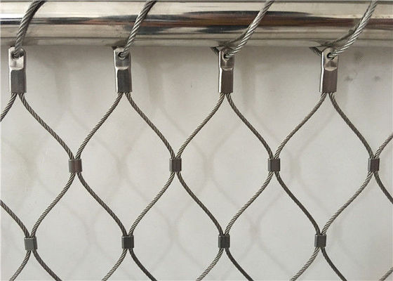 Kualitas tinggi kolam renang Iron Fence Mesh Fleksibel stainless steel Wire Rope Zoo Mesh Fenc USA Pagar Mesh