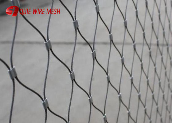SS316 Ferrule Diamond Flexible Inox Stainless Steel Wire Cables Net Rope Mesh