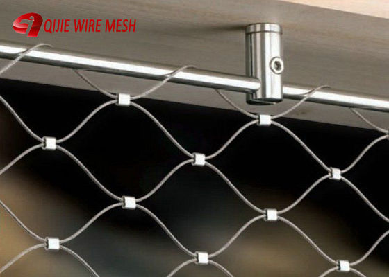 SS316 Ferrule Diamond Flexible Inox Stainless Steel Wire Cables Net Rope Mesh