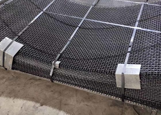 Wire SGS Mining Screen Mesh Berkerut Ukuran 1,5m X 1,95m