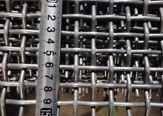 Ss 201 Lock Crimped Vibrating Screen Wire Mesh Ukuran 1.5m X 1.95m