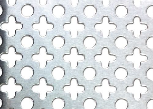 6 mm tebal Full Leaf Clover Pattern Perforated Metal Sheets