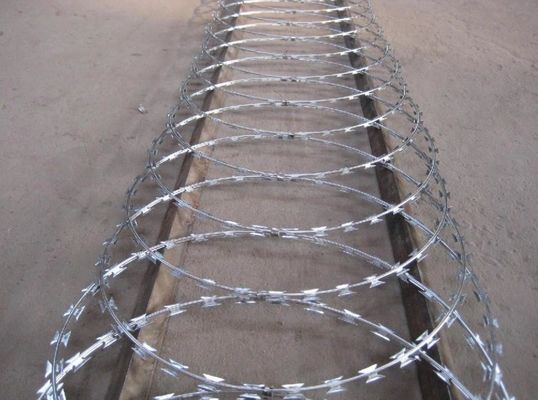 Cbt-65 stainless steel galvanized steel PVC dilapisi keamanan razor wire mesh