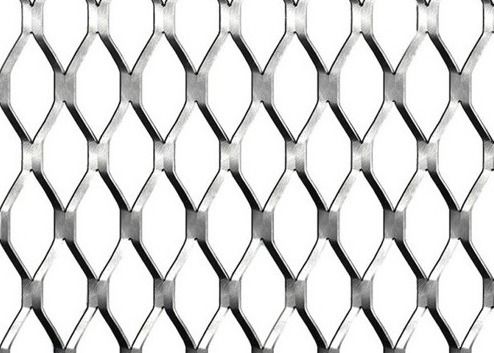 Aluminium Tugas Ringan Memperluas Mesh Logam Dekoratif Untuk Eksterior Dinding Cladding