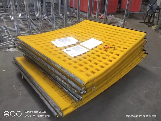 Square Polyurethane Mesh Pu Layar Panel Getaran Cetakan Mining Dewatering