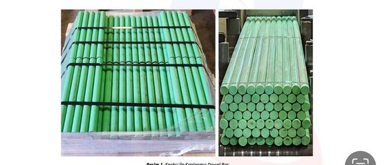 500mm Panjang 25mm Diameter baja ringan Epoxy Lapisan Dowel Bar untuk beton bertulang