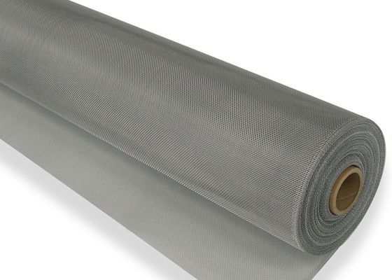 Anodized Aluminium Serangga Layar Mesh 1 X 30 M Roll Epoxy Coating Silver White Color
