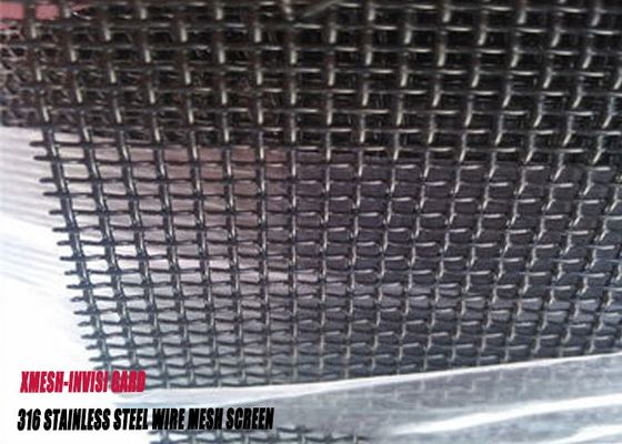 SS 304 316 316L Layar Keamanan Stainless Steel Wire Mesh Untuk Pintu Masuk