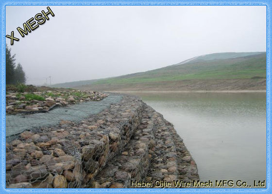 Hot Dipped Galvanized Stone Cage Welded Gabion Box Tebal Kawat 4mm