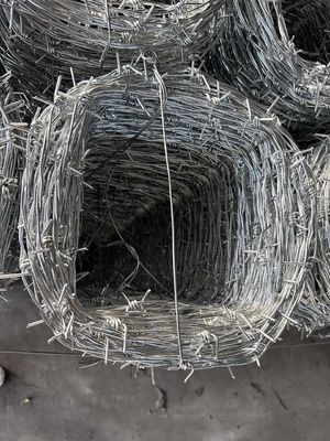 Hot Dip Galvanized Barbed Wire untuk pagar keamanan Mesh