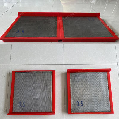 Benang polos bentuk lubang heksagonal 610 * 610 PU Polyurethane 80-95 Shore A Wire Mesh