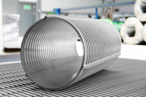 Disesuaikan 500mm Diameter Stainless Steel V Wire Wedge Wire Screen Untuk konstruksi yang tahan lama