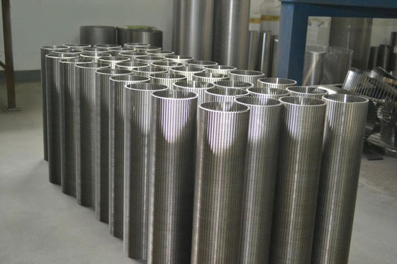 Disesuaikan 500mm Diameter Stainless Steel V Wire Wedge Wire Screen Untuk konstruksi yang tahan lama