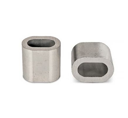 Aluminium DIN EN 13411-3 Stainless Steel Ferrule Untuk Crimping Wire Rope