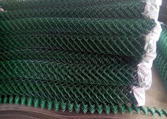 ASTM A392 Colored Rantai Link Pagar Mesh Roll Polimer dilapisi untuk Engineerings