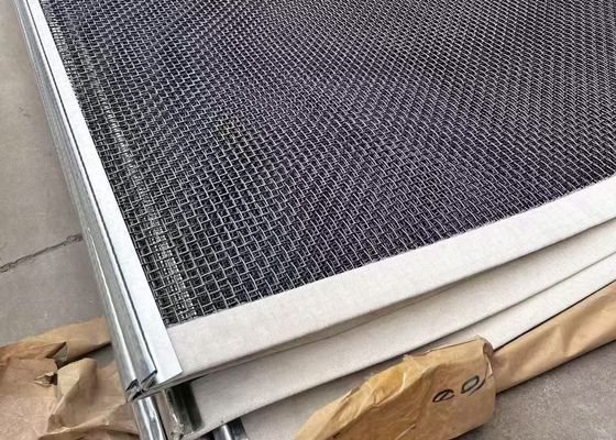 304 Mesh Crimped Stainless Steel Wire Mesh Untuk Pertambangan Vibrating Swing Screen Mesh