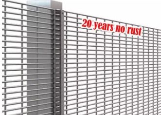 Heavy Duty Murah Plastik Metal Taman Penjara Stasiun Kereta Api Keamanan Tinggi 358 Anti Climb Wire Mesh Pagar Untuk Dijual