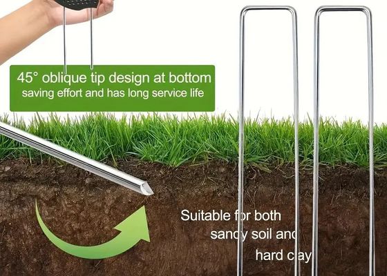 Galvanized Landscape Staples U Bentuk Lawn Turf Nail