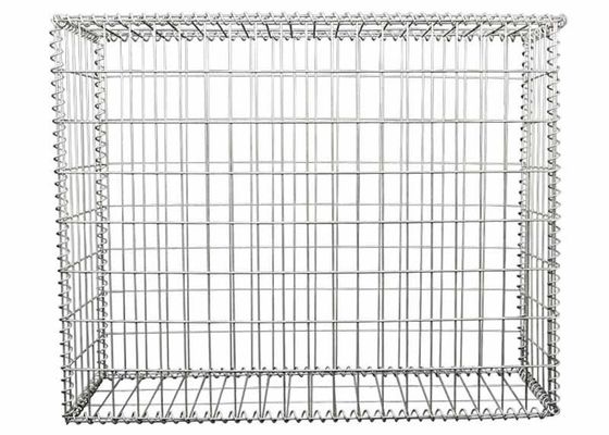 Lubang Persegi Welded Gabion Baskets Kawat Baja Galvanis 2x1x1
