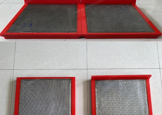 Benang polos bentuk lubang heksagonal 610 * 610 PU Polyurethane 80-95 Shore A Wire Mesh