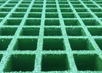 Square Mesh 20*20*40 Serat kaca / FRP cetakan Grating kekuatan tinggi tahan korosi
