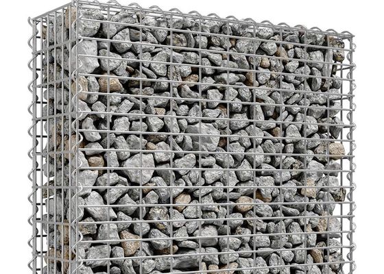Hot Dipped Galvanized Stone Cage Welded Gabion Box Tebal Kawat 4mm