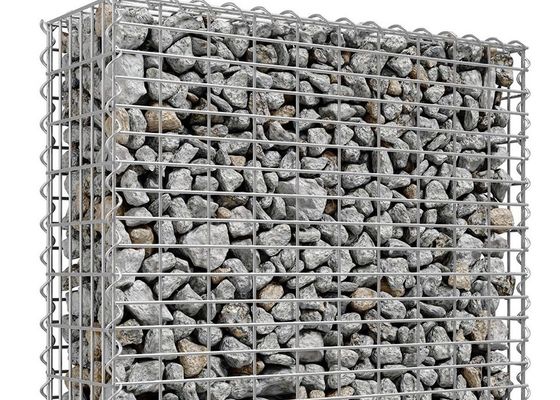 Keranjang Gabion Las Galvanis yang Diperkuat Tembaga Spirals / Helicals Terhubung