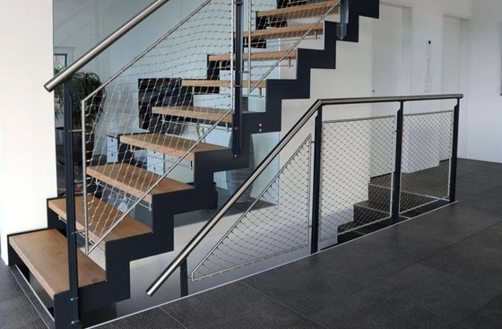 Fleksibel Stainless Steel Wire Rope Mesh Untuk Langkan Atau Railing 3.0 Mm