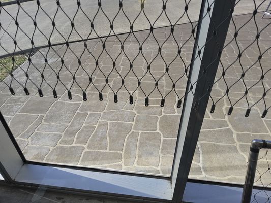 Fleksibel X Tend 1.2mm Steel Rope Mesh Untuk Langkan