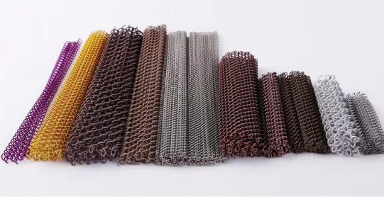 Red Copper Decorative Metal Hanging Curtains