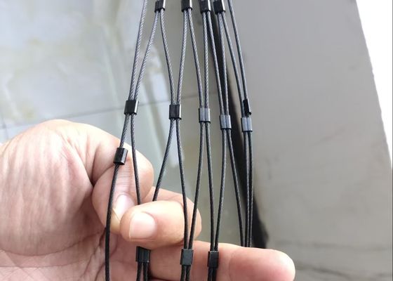 Jenis Ferrule Kustom Inox 316 Jaring Tali Kawat Baja Tahan Karat Fleksibel Webnet X Tend Mesh