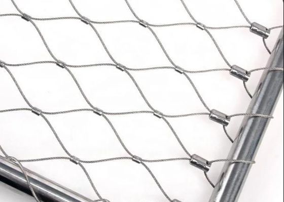 Jenis Ferrule Kustom Inox 316 Jaring Tali Kawat Baja Tahan Karat Fleksibel Webnet X Tend Mesh