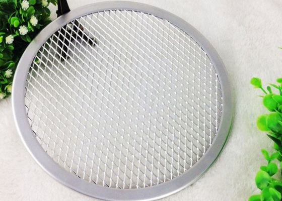 Peralatan Dapur Flat Mesh Odm Aluminium Round Pizza Pan 12 Inch