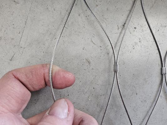 Jaringan Kabel Balustrade yang dapat disesuaikan dengan Diameter Kawat 1,2 mm-6,0 mm dan Ukuran Lubang Mesh