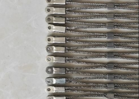 SS 304 316 Fleksibel Kebun Binatang Jaring Monyet Kandang Stainless Steel Wire Rope Mesh Untuk Kebun Binatang