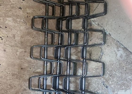 Sabuk Konveyor Jala Kawat Fleksibel Datar Baja Tahan Karat
