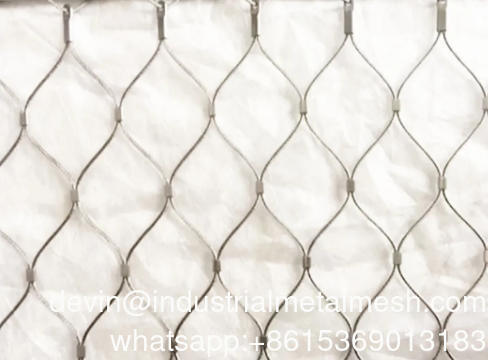 Customized Steel Wire Rope Mesh untuk Pagar Kebun Binatang Pelindung Rope Mesh