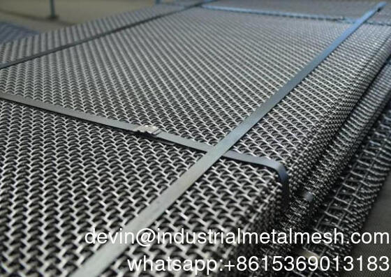 65mn Vibrating Screen Mesh Panel 30m X 2m Untuk Screening Agregat