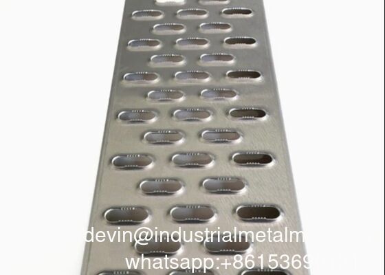 Lembar Galvanis Grip Oval Strut Platform Kerja Jalan Setapak Keamanan Grating